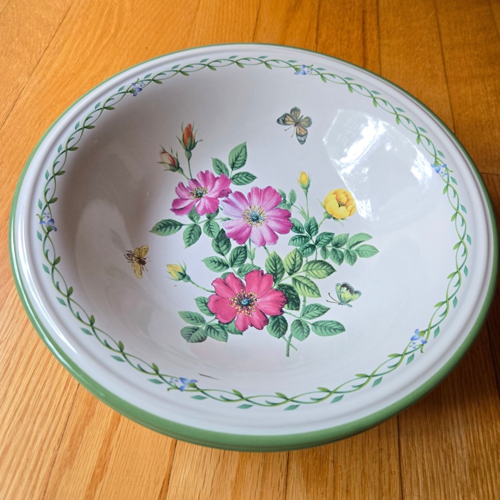 Studio Nova Garden Bloom Set 2 Serving 9" Vegetable Serving Bowls Y2372 cottage